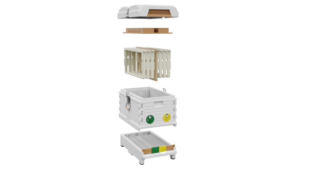7 Frame NUC White Insulated Bee Hive Set
