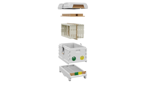 7 Frame NUC White Insulated Bee Hive Set