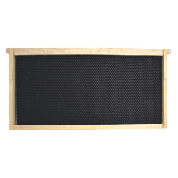 Deep 9 1/8" Grooved Top Bar Frames with Single Coated Yellow Plasticell Commercial Assembled
