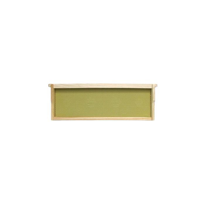 Medium 6 1/4" Grooved Top Bar Grooved Bottom Bar Frames with Single Coated Yellow Plasticell Commercial Assembled